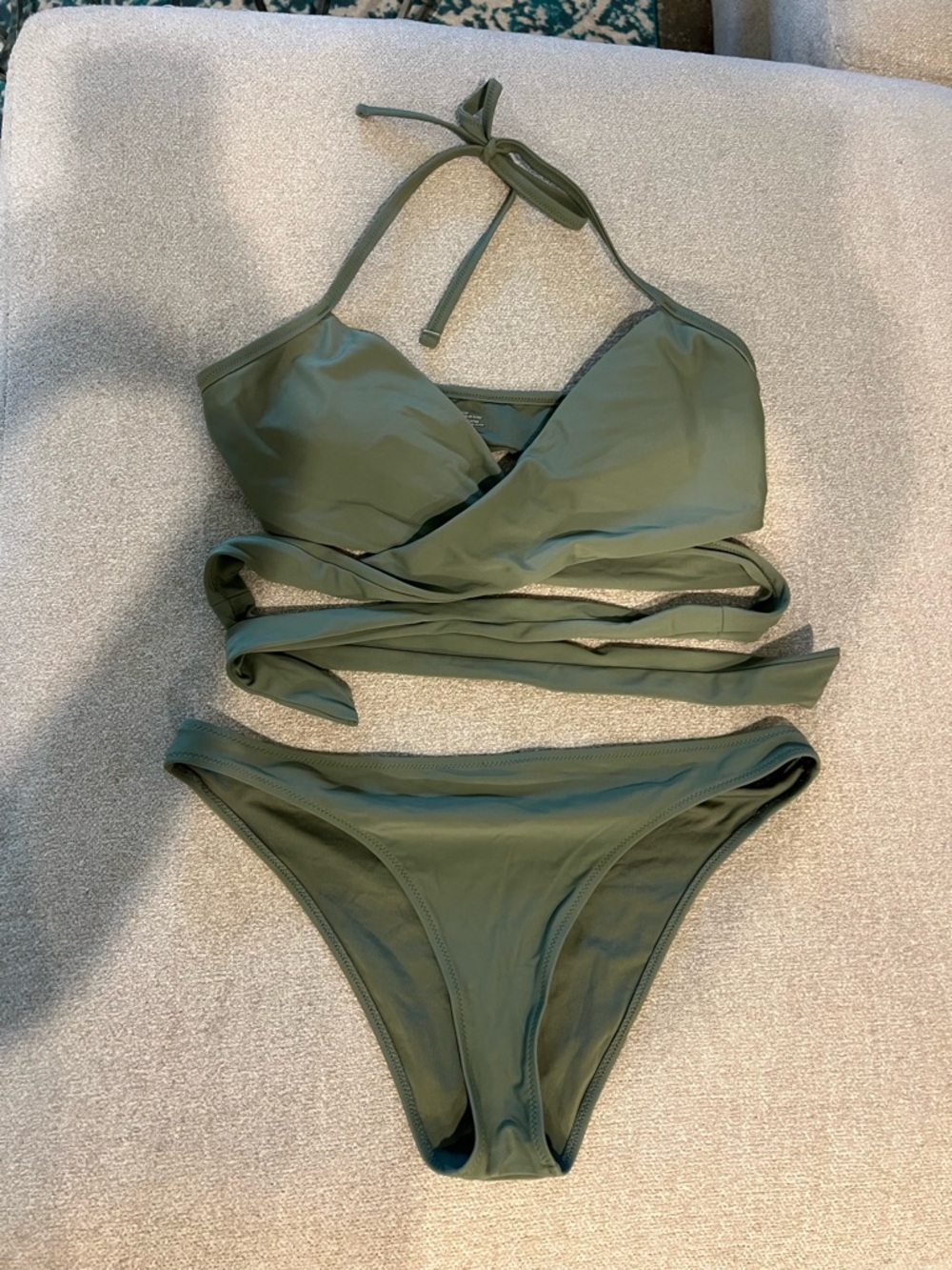 SOLD via FB aerie Cheeky Olive Green Bikini Set